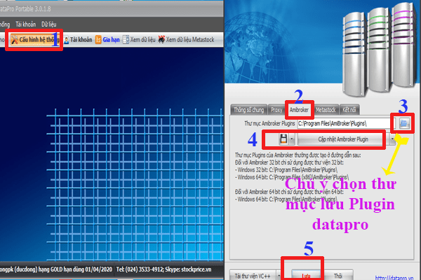 cài đặt plugin datapro cho amibroker