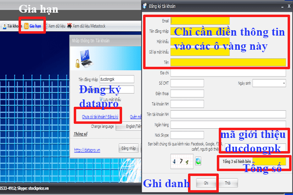 hướng dẫn cách cài đặt datapro
