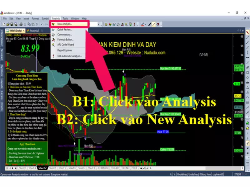 Cách lọc cổ phiếu trong Amibroker theo New Analysis