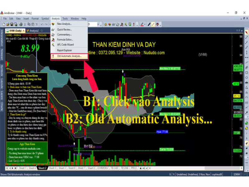 Các bước thực hiện Bộ lọc Old Automatic Analysis