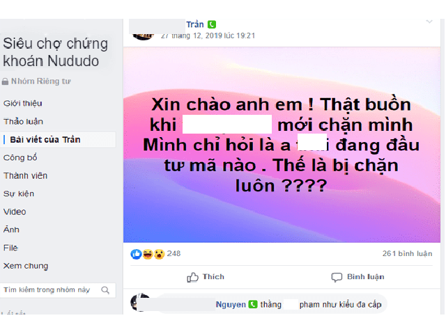 Khách hàng bị Văn Thái Phạm chứng khoán chặn khi hỏi đầu tư mã nào