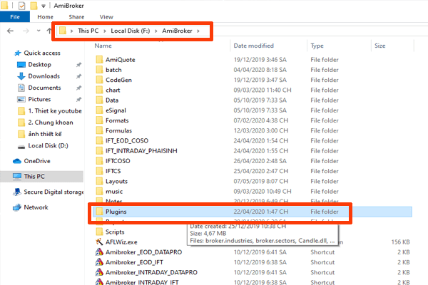 Nơi chứa plugin của Amibroker