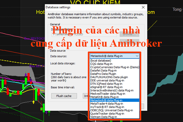 Lựa chon Plugin không đúng cũ sẽ làm lỗi Amibroker không cập nhật dữ liệu