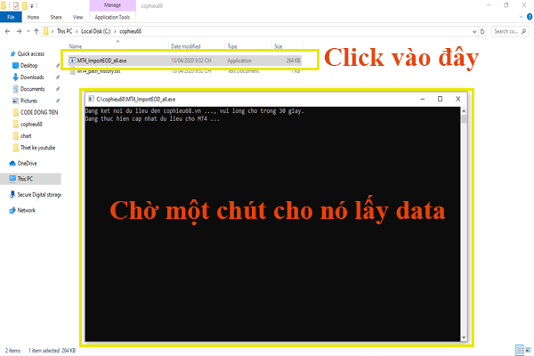 Thiết lập dữ liệu cho Metatrader 4