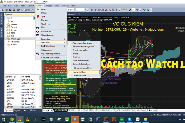 Cách tạo watch list cổ phiếu trong Amibroker