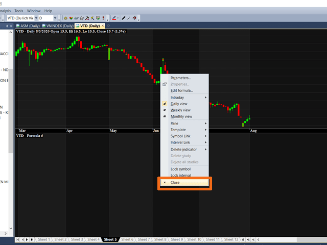 Cách xóa code AFL trong Amibroker