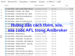 Huong dan cach them sua xoa code AFL trong Amibroker