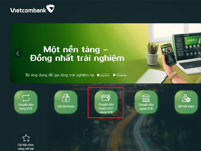 Cách chuyển tiền vào tài khoản chứng khoán VPS bằng Vietcombank