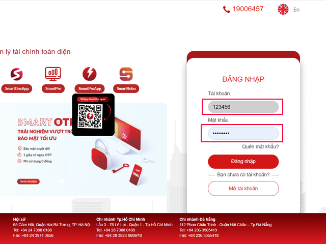 Cách đăng nhập tài khoản chứng khoán VPS trên Website