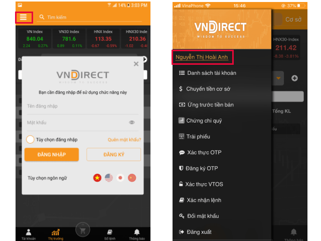 Hướng dẫn hoàn thiện hợp đồng VNDIRECT ONLINE trên App điện thoại