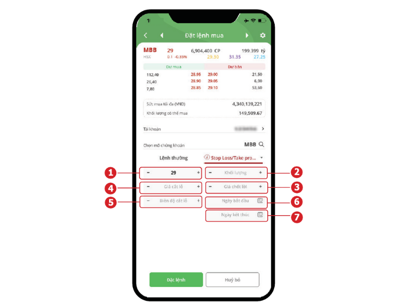Hướng dẫn đặt lệnh điều kiện VPS cơ sở Stop LossTake Profit