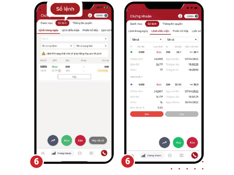 Kiểm tra và hoàn thiện đặt lệnh điều kiện Stop loss hoặc Take Profit