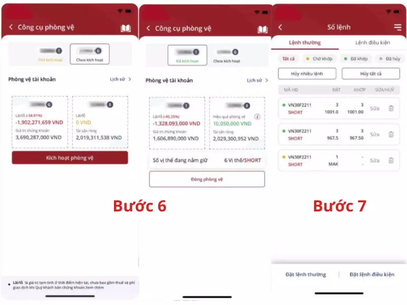 Theo dõi trạng thái phòng vệ Hedging Tool