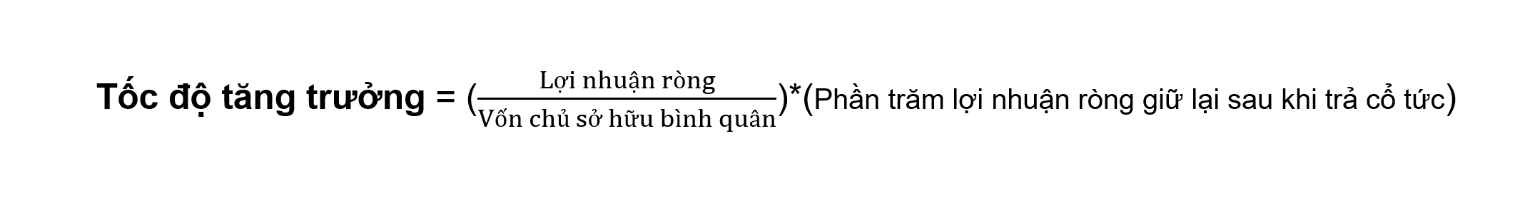 Tính tốc độ tăng trường RIM